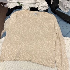 J. Crew Women's Cream Crew Neck Sweater